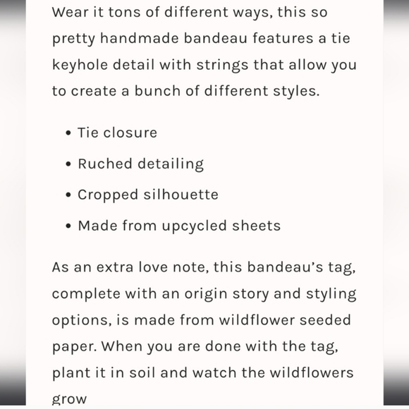 FREE PEOPLE Summer of Love Boho Convertible Bandeau Top NWT - Picture 12 of 16